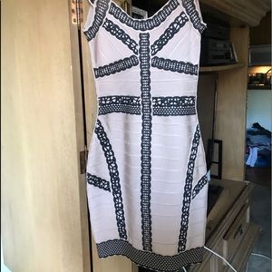 Herve Leger   Bandage dress Bardot Pink